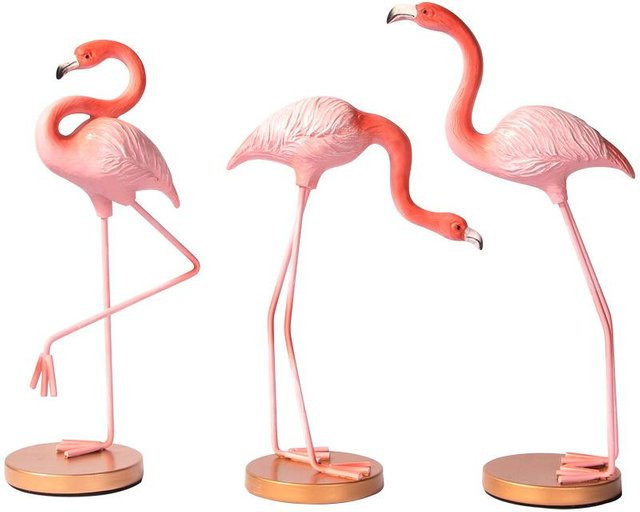 Yiran Furniture Flamingo Ornamente in Pink aus Harz und Kunststoff für die Tischdekoration - Bild 1