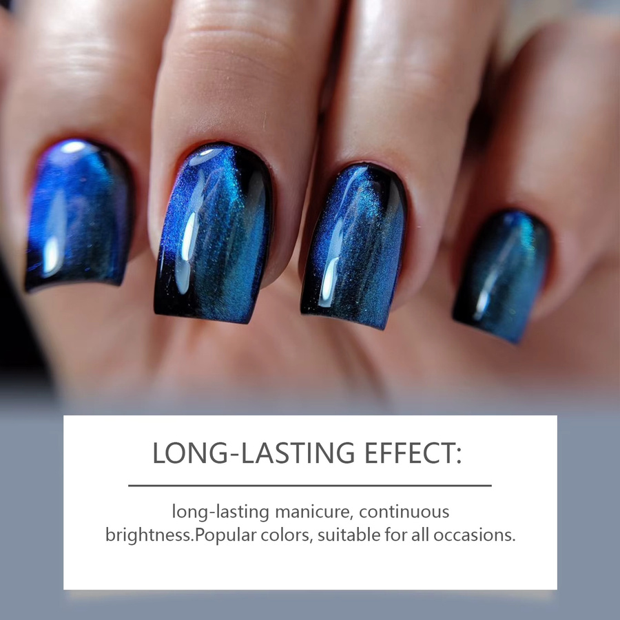 eelhoe Nagellack, blau-schwarz, schimmernd, Unisex - Bild 3