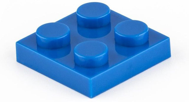 Yiran toy 3022 2x2 Grundbaustein, 10-teiliges Set, blau - Bild 1