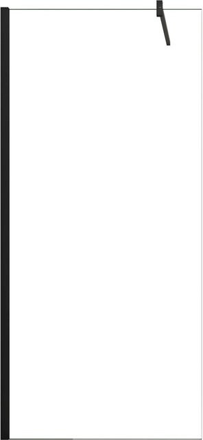 AICA Walk In Duschkabine Schwarzrahmen mit ESG-Glas und NANO-Beschichtung, B: 130 cm, H: 200 cm - Bild 1