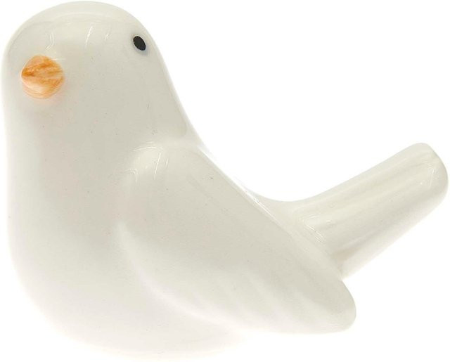 Rico Design Porzellan Vogel in Weiß, H x B x T: 5,0 x 6,1 x 3,7 cm - Bild 1