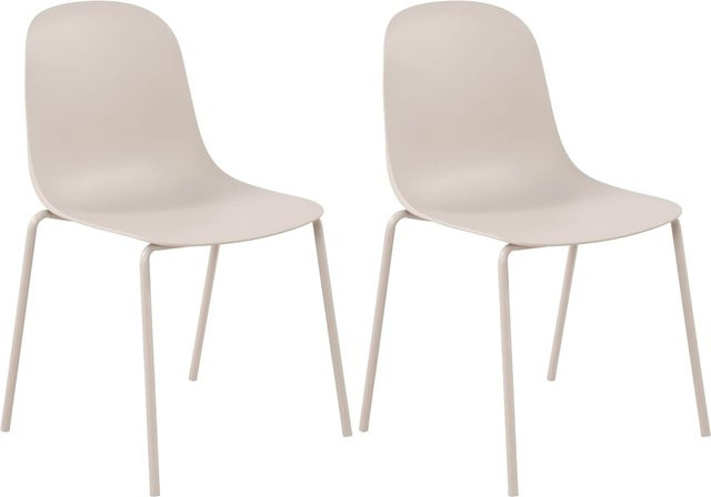 CLP 2er Set Gartenstühle Hardin, stapelbare und wetterfeste Outdoor-Stühle, UV-beständig - Bild 1