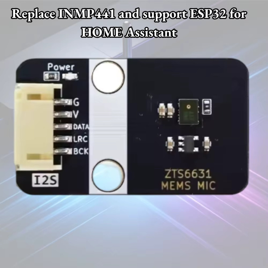 NullLab ZTS6631 MEMS Hochempfindliches Mikrofonmodul mit Gehäuse in Schwarz, Ersatz für INMP441, kompatibel mit ESP32 und Home Assistant - Bild 5