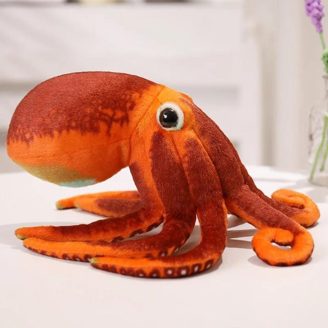 Yiran Health & Beauty Oktopus Plüschtier, Meerestiere, Orange, 55cm - Bild 1