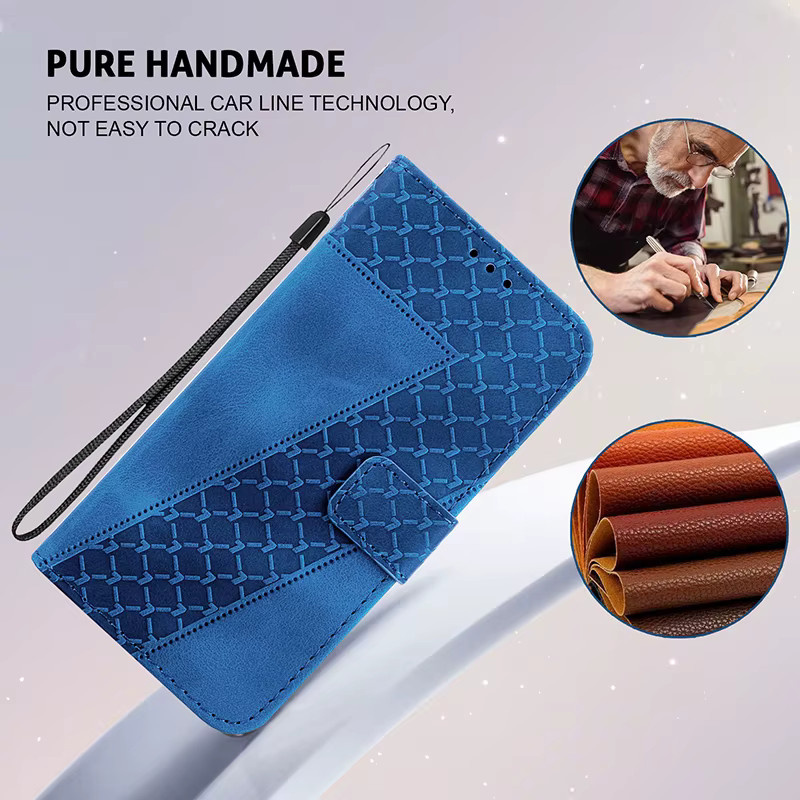 Leder-Brieftasche-Schutzhülle für LG Stylo 6 und weitere Modelle in Schwarz mit Kartensteckplätzen und Samtfutter - Bild 3