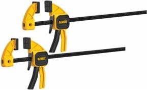 DeWalt Einhandzwinge Medium 2er Pack Gelb 300mm 45kg Spannkraft DWHT0-83158 - Bild 1