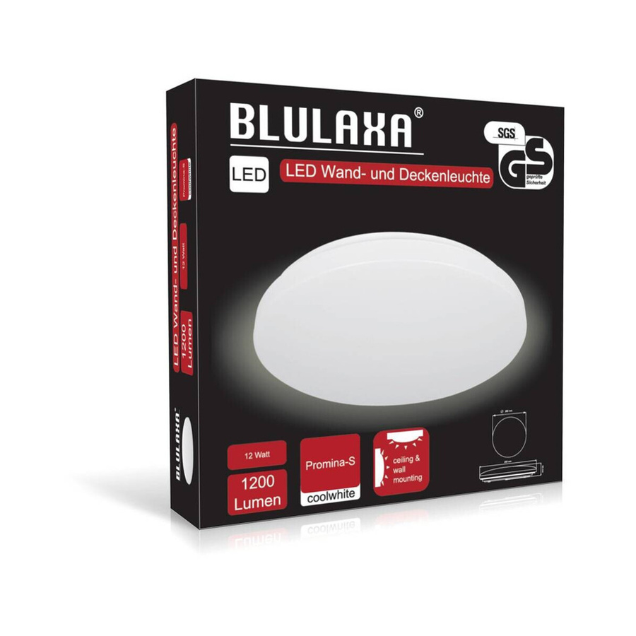 Blulaxa Deckenleuchte Promina LED in Weiß aus Kunststoff, rund, H x B x T: 5,5 x 28 x 28 cm - Bild 2