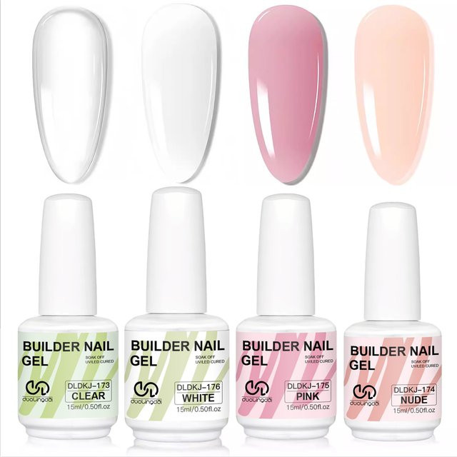 DUOLINGDAI Builder-Gel, White, Glänzend, 15 ml - Bild 1