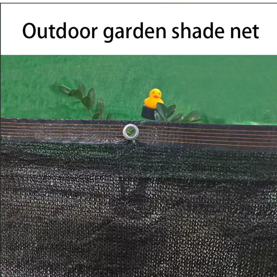 Schwarzes Sonnenschutznetz für den Außenbereich als UV-Schatten für Garten und Hof - Bild 3