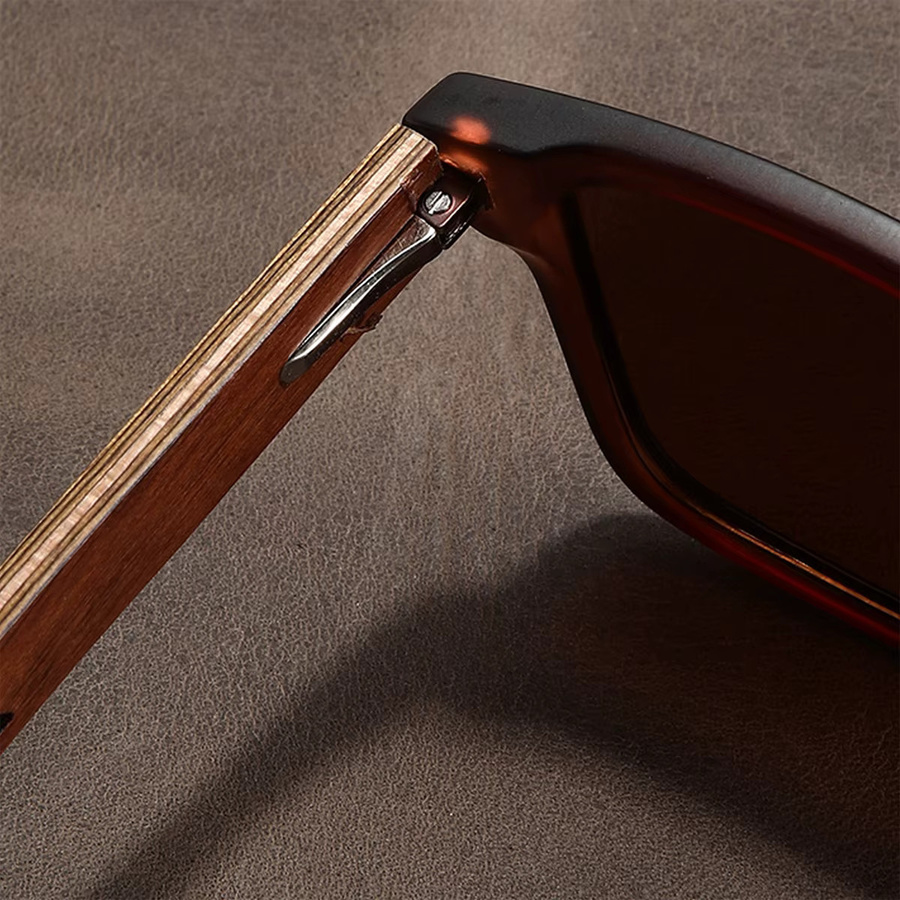 WENID Sonnenbrille, Square, Vollrand, Plastic, Brown, Unisex - Bild 2