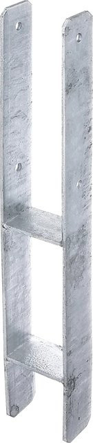 GAH Alberts H-Pfostenträger aus Stahl, Feuerverzinkt, Farbe: Silber, B/T/H: 8,1 x 60 x 300 cm - Bild 1