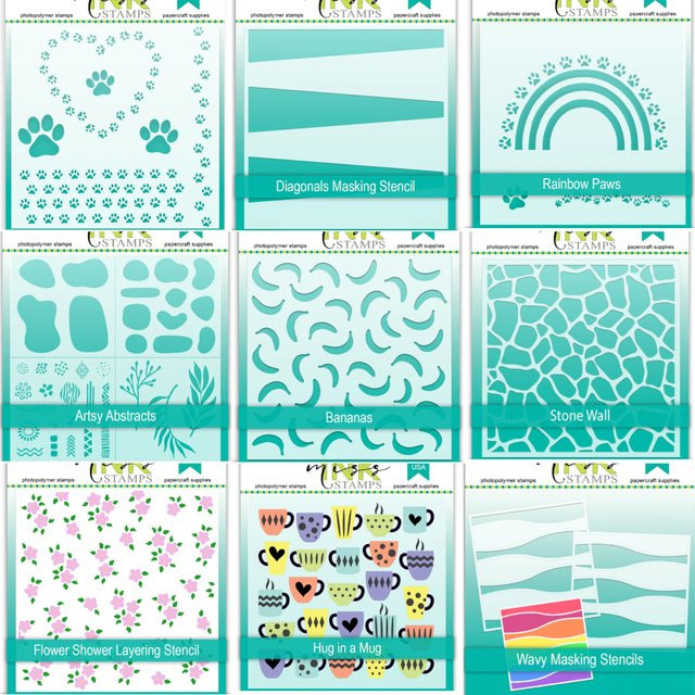 DIY Prägevorlage und Schablone mit Tier- und Mondmotiven in Multicolour aus Kunststoff für Grußkarten und Dekorationen - Bild 1