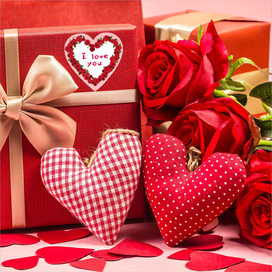 500 herzförmige I Love You Geschenkumschläge aus Papier in Rot und Rosa für Valentinstagsdekorationen - Bild 2