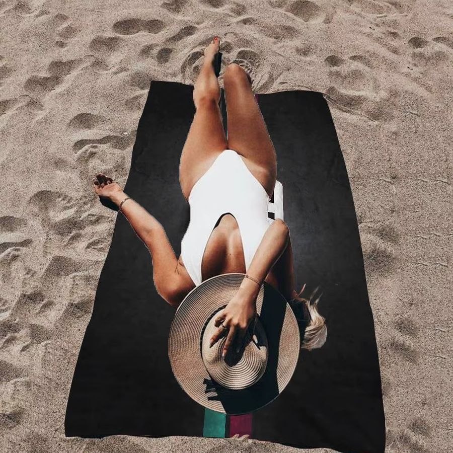 Potdemiel Mikrofaser Strandtuch schnelltrocknend für Pool, Reise und Yoga - Bild 3