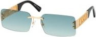 Moschino MOS169/S Sonnenbrille, randlos, rechteckig, Metall, Damen - Bild 1