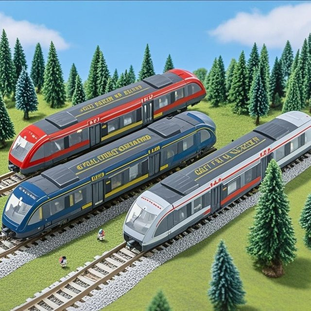 GSF Spielzeug Zug Set, High Speed Lokomotive, Druckguss Modell, 1-3-teiliges Set - Bild 1