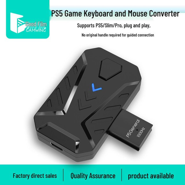 Gamwing Master P5 Plug & Play Tastatur- und Mauskonverter Set für PlayStation 5 in Schwarz - Bild 1