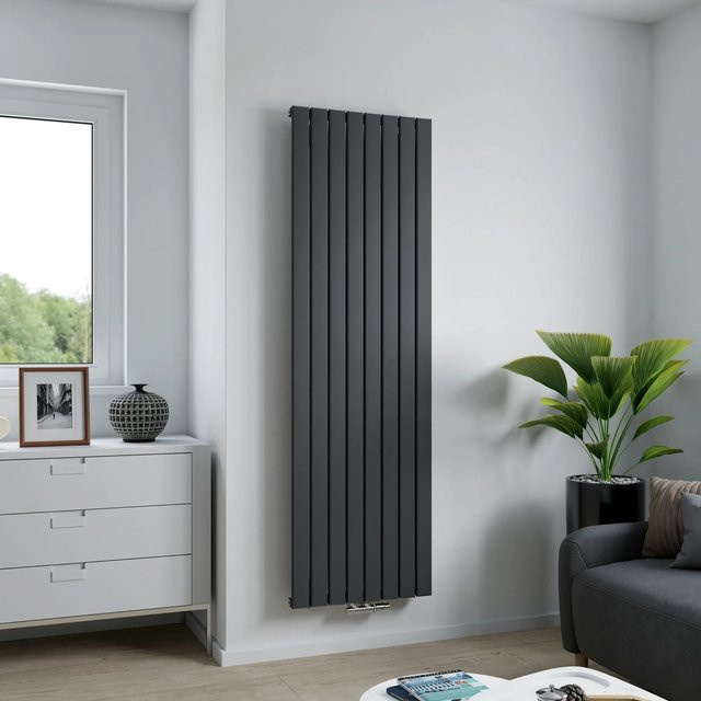 Ximax Aluminium-Heizkörper Levis Mittenanschluss Anthrazit B: 180 cm, H: 55,5 cm, 1.097 W - Bild 1