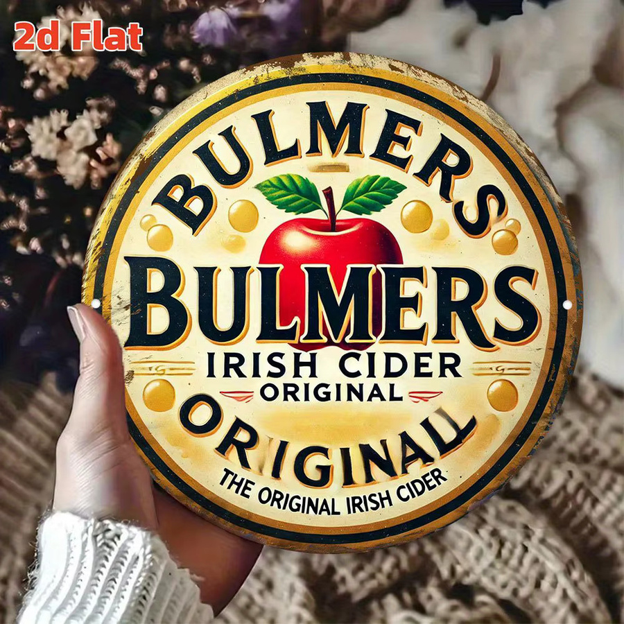 Bulmers Irish Cider Original rundes Aluminium-Metallschild Celtic Brewing Heritage in Gelb Durchmesser: 20 cm - Bild 5