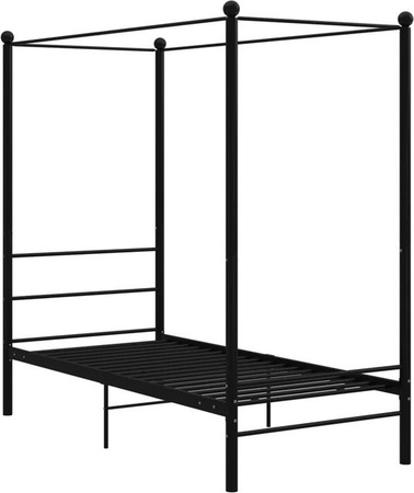 vidaXL Himmelbett aus Metall in Schwarz Matt B/T/H: 100 x 200 x 208 cm