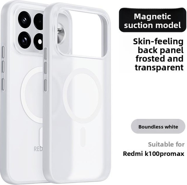 Poco Magnetisches Case für Poco F9 Ultra F9 Pro F8 Ultra Pro Robustes Metall Schutzcover Transparent Weiß mit MagSafe Kompatibilität und Hautgefühl - Bild 1
