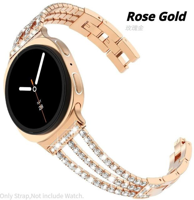 XIAOLU Uhrenarmband Edelstahl, Roségold, Diamant, Kristall, Damen - Bild 1