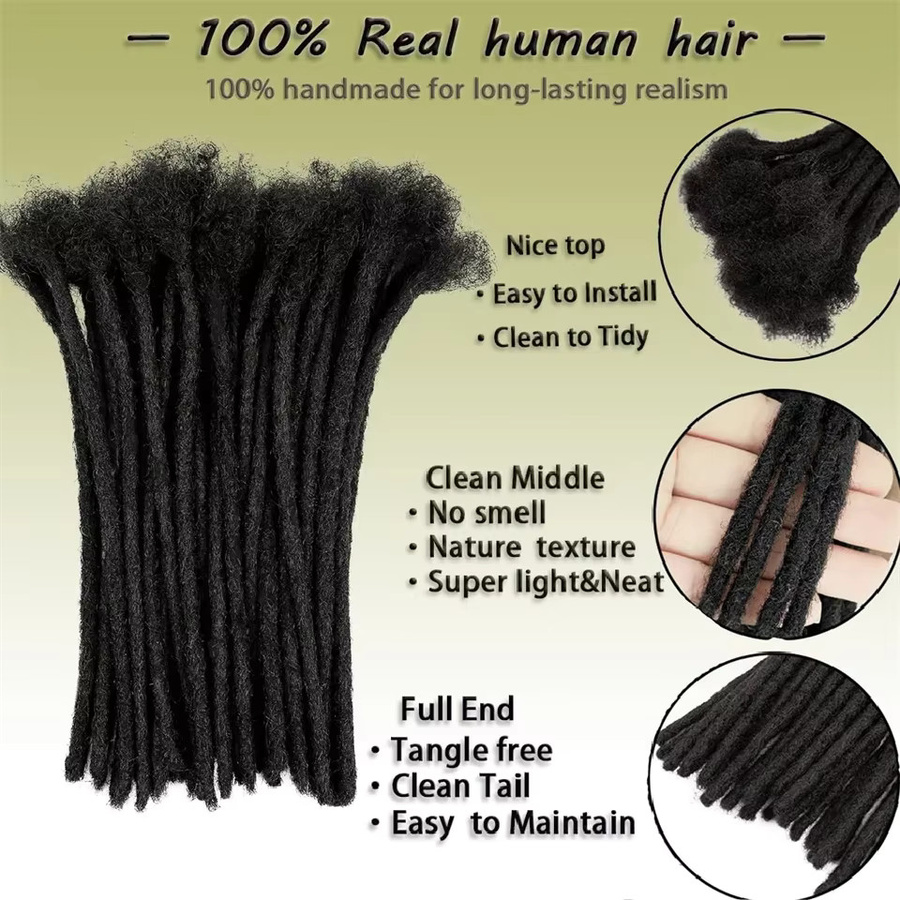 Queena Dreadlock-Extensions aus Echthaar, Unisex, 20,3–61 cm - Bild 4