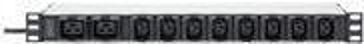Digitus 19 Zoll Netzwerkschrank-Steckdosenleiste DN-95427, 1 HE PDU mit 8x C13 und 2x C19 Anschlüssen, Schwarz/Silber - Bild 2