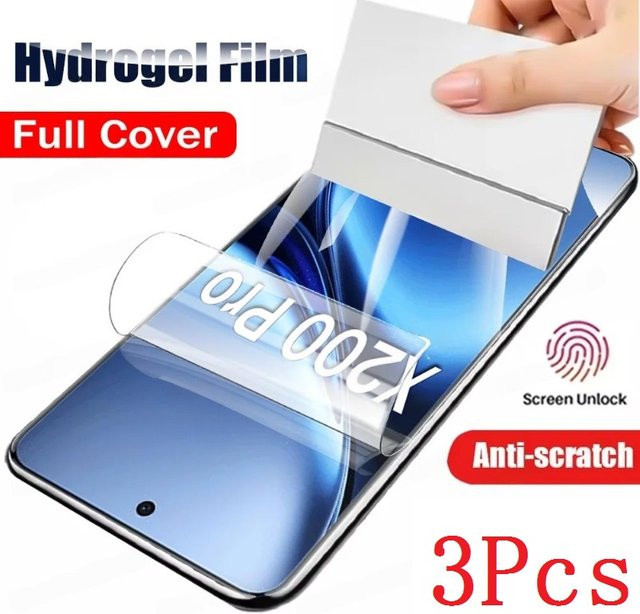 3er Pack Hydrogelfolie Displayschutzfolie für Vivo V40 SE T3 Y03 Y28 G2 Y200e X200 Pro Y100t 5G in Transparent - Bild 1