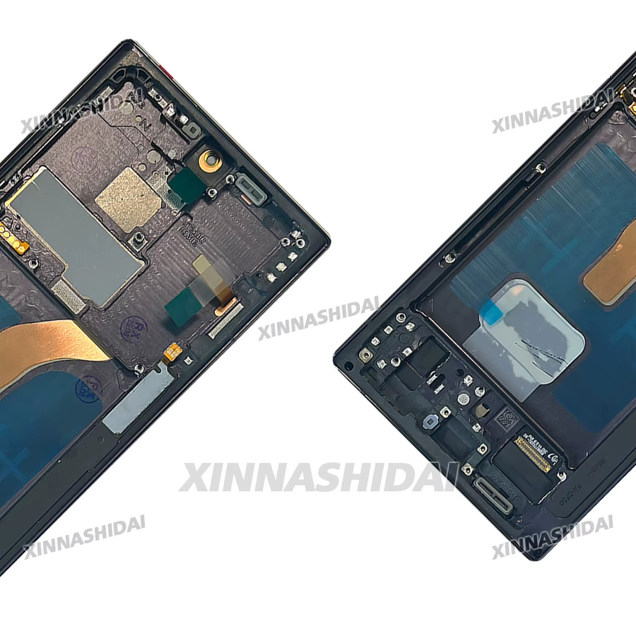 Samsung Galaxy S22 Ultra OLED LCD Display mit Touchscreen Digitizer Montage und Rahmen in Schwarz - Bild 3