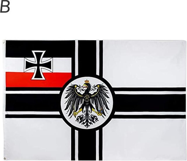 Flagge Deutsches Kaiserreich 1903 bis 1918 in Schwarz-Weiß, Breite: 90 cm, Höhe: 150 cm - Bild 1
