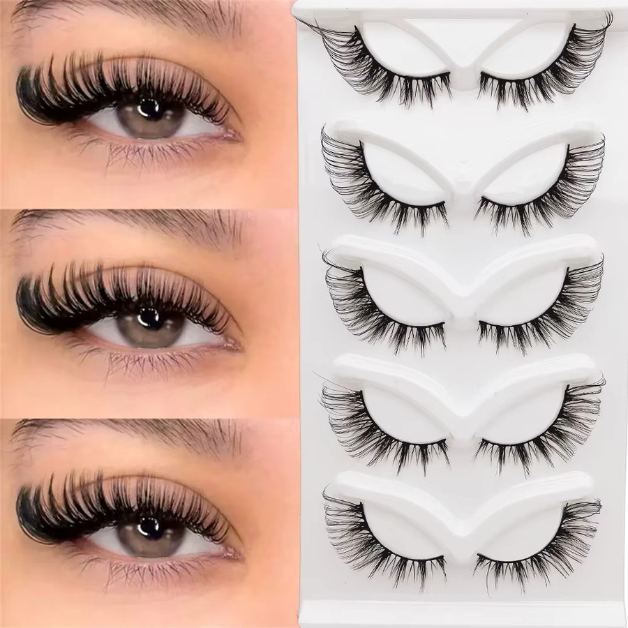 LIMEIKAI Cat-Eye-Wing-Wimpern, schwarz, 5 Paar, Unisex - Bild 3