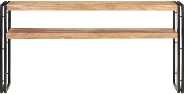 vidaXL Konsolentisch aus Akazienholz und Eisen in Braun, B/T/H: 150 x 30 x 75 cm - Bild 1