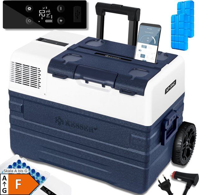 KESSER Kompressor Kühlbox und Gefrierbox mit APP-Steuerung in Blau für Auto, Lkw, Boot und Camping - Bild 1
