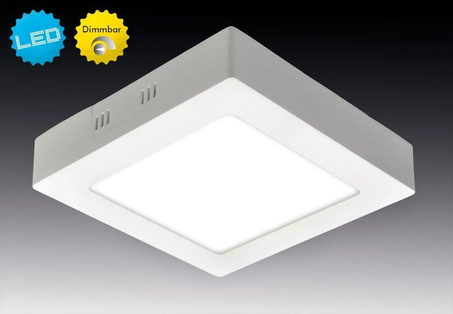 Näve LED-Aufbaupanel Dimplex, dimmbar, warmweiß, Weiß, Durchmesser: 17,2 cm - Bild 1