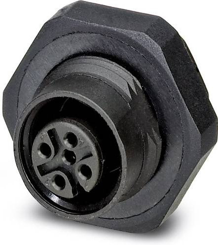 Phoenix Contact 1436314 Sensor-Aktor-Einbausteckverbinder M12 Buchse, 5-polig, Schwarz, Schraubanschluss - Bild 1