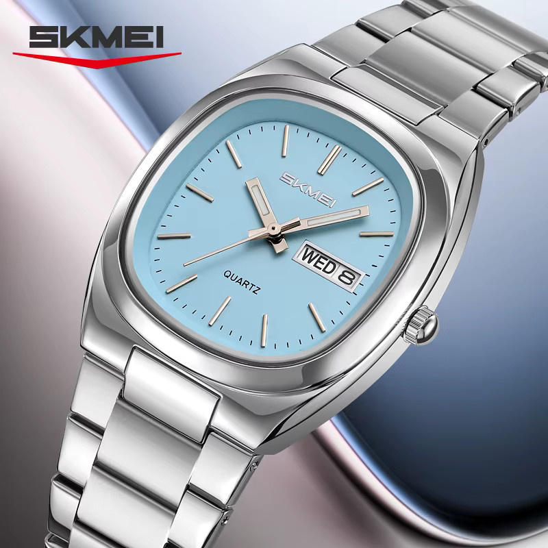 SKMEI Armbanduhr, Quarz, Edelstahl, Blau, Unisex - Bild 2