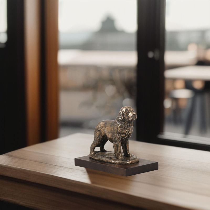 Art-Dog Hundestatue Neufundland in Braun als klassische Dekoration aus Kunstharz - Bild 5