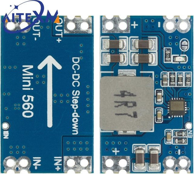 AITEXM ROBOT Mini560 Step Down DC-DC Wandler Spannungsregler Buck Modul in Blau mit 3,3V 5V 9V 12V 5A Ausgang - Bild 1