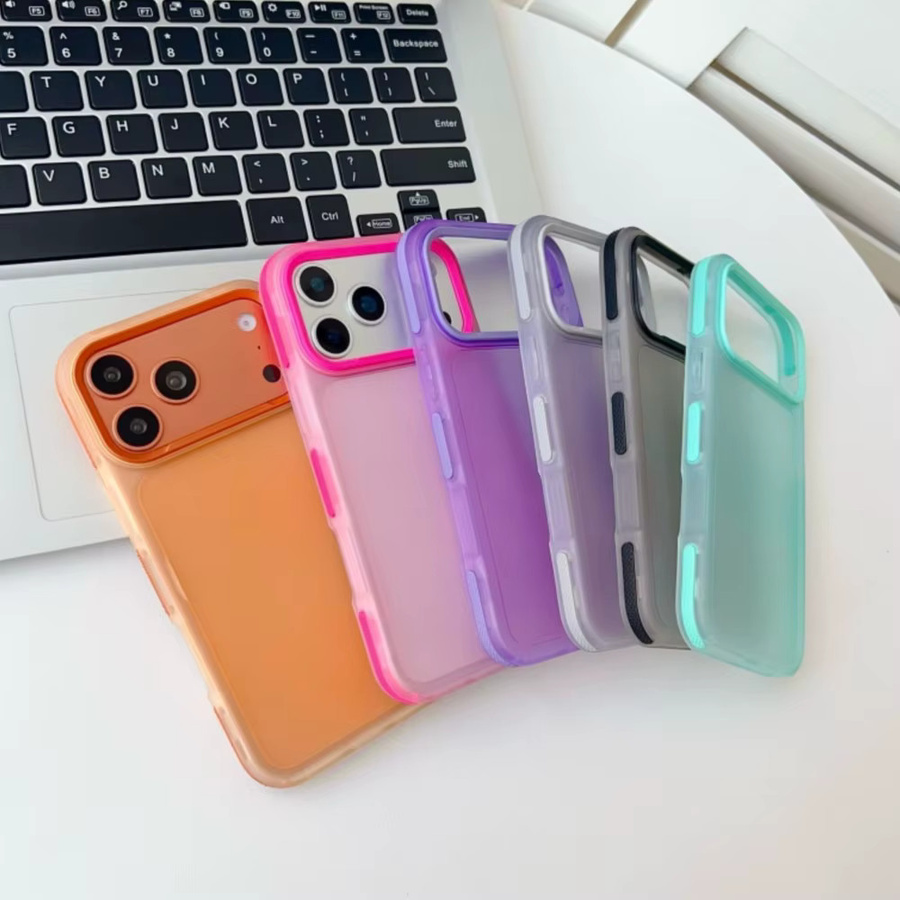 Stoßfeste Candy Armor Handyhülle für Apple iPhone 17 16 15 14 13 12 11 Pro Max Plus in Transparent mit mattem TPU-Finish - Bild 3