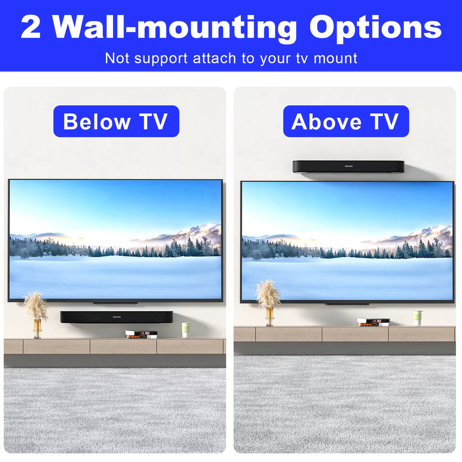 Sonos Wandhalterung für Soundbar Beam Gen1 und Gen2 in Schwarz - Bild 4