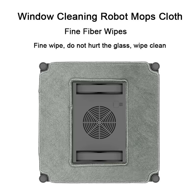 Purerobo Fensterputzroboter-Tuch Grau, Ersatz-Mopp für W-S3, W-S3S, W-S8S, W-S9S, B/B: 24 x 24 cm - Bild 2