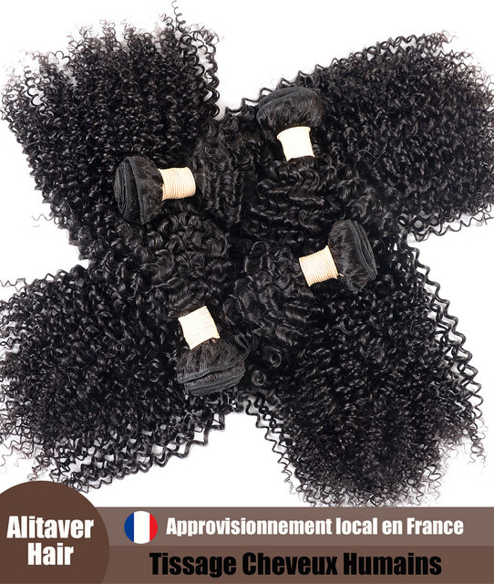 UVEOUS Kinky Curly Haarbündel, Weave Tissage, Echthaar, Indisch - Bild 1