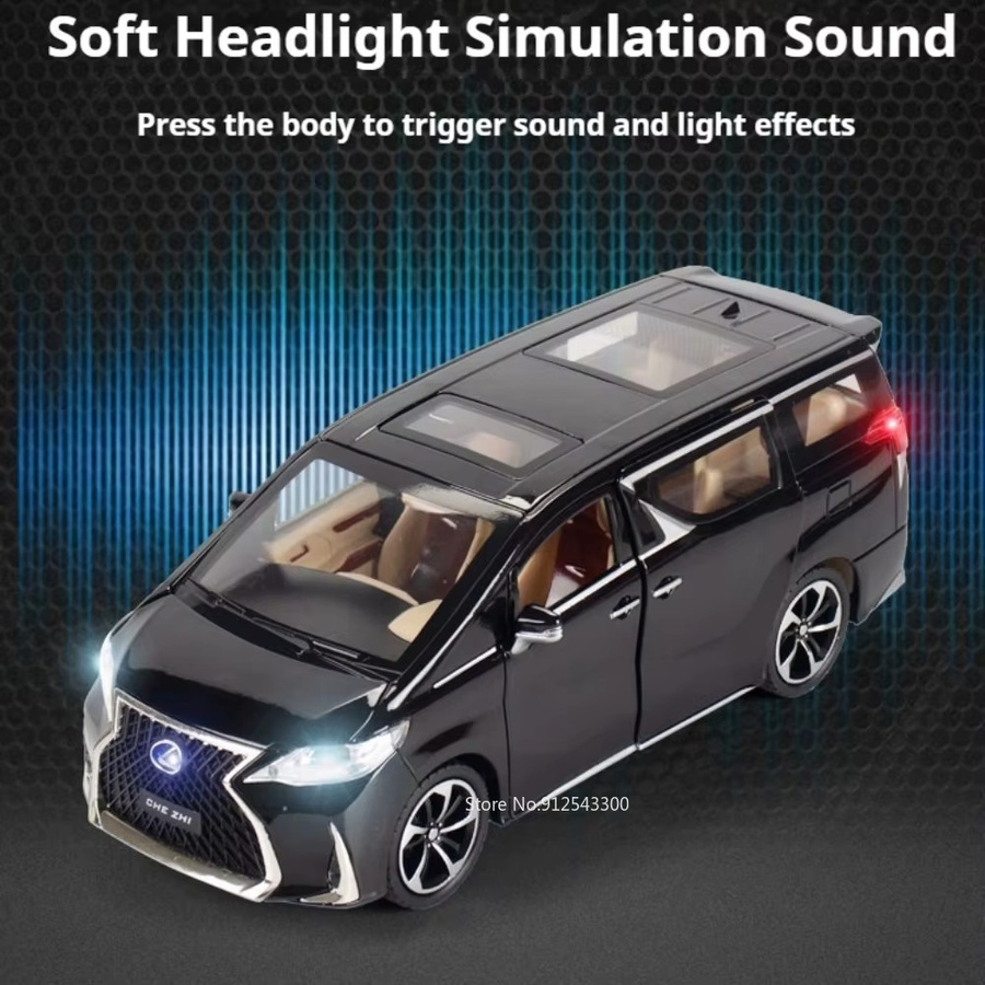 RMZ city LM300H LX600 Automodell-Spielzeug, 1:24, mit Licht und Sound, mit öffnenden Türen, Rückziehfunktion, Gummireifen - Bild 3