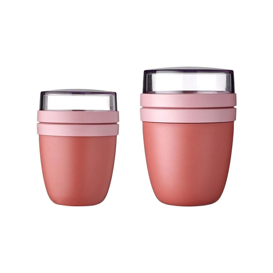 Mepal Ellipse Lunchpot Set 2-teilig in Vivid Mauve mit Unterteilungen, mikrowellen- und spülmaschinenfest - Bild 2
