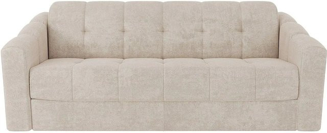 Vente-unique Schlafsofa Darielo Beige mit Stoffbezug B/T/H: 140 x 190 cm - Bild 1