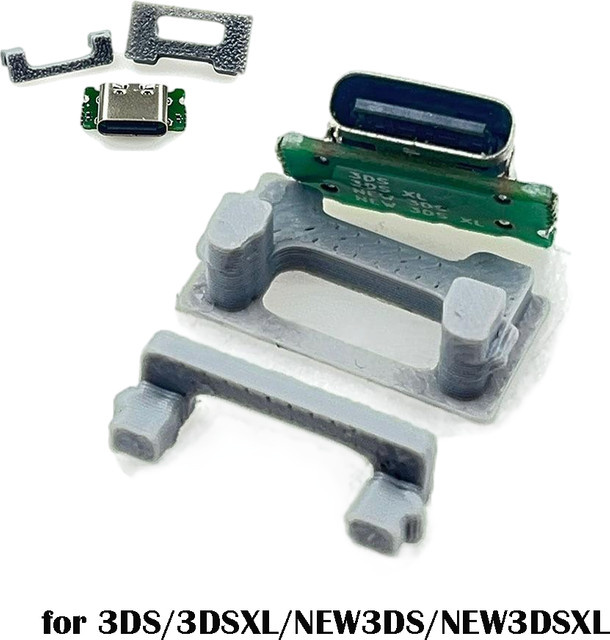 USB-C-Ladeanschluss Konverter für Nintendo 3DS, 3DS XL, New 3DS und New 3DS XL als Ersatzteil für die Spielkonsole - Bild 1
