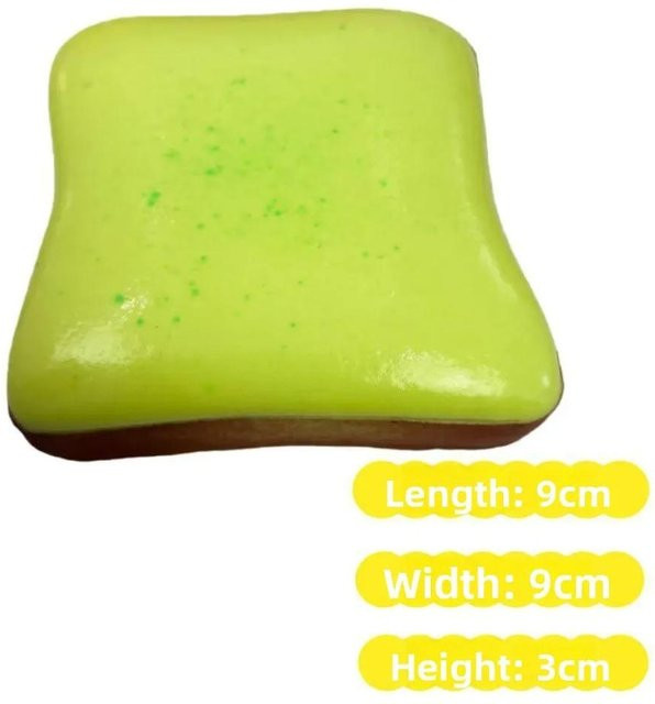 Binchi Outdoor Equipment Weiche Simulierte Toast-Quetsch-Stressabbau-Spielzeuge, Squishy Brot-Quetsch-Fidget-Spielzeuge, Dekompression Langsamer Rückprall Sensorisches Spielzeug - Bild 1