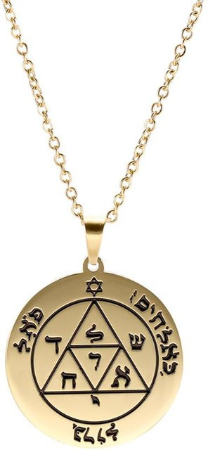 YULIN Anhänger Halskette Edelstahl, Gold, 52 cm, Unisex - Bild 1