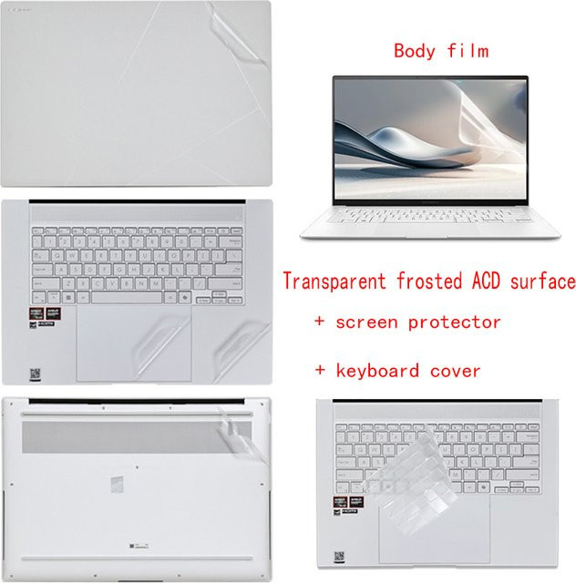 Asus Schutzfolie für Zenbook 14, S16, S14 und A14 Laptops, Kratzfeste Shell-Skin-Folie für UX5406, UM5606, UX3407 und UM3406 - Bild 1